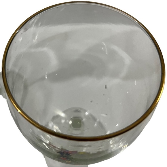 Carlton Glass Christmas Treasure Water Goblets Wine Glass US Made Christmas Tree - Picture 8 of 8